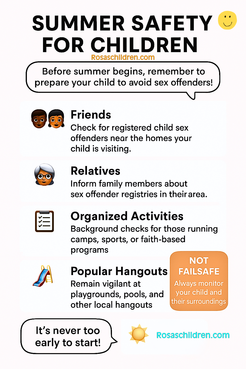 🔔 Rosas Children Summer Safety Alert: Watch Closer. The Kids Are Everywhere. So Are the Predators. 🔔 Rosas Children Summer Safety Alert: Watch Closer. The Kids Are Everywhere. So Are the Predators.